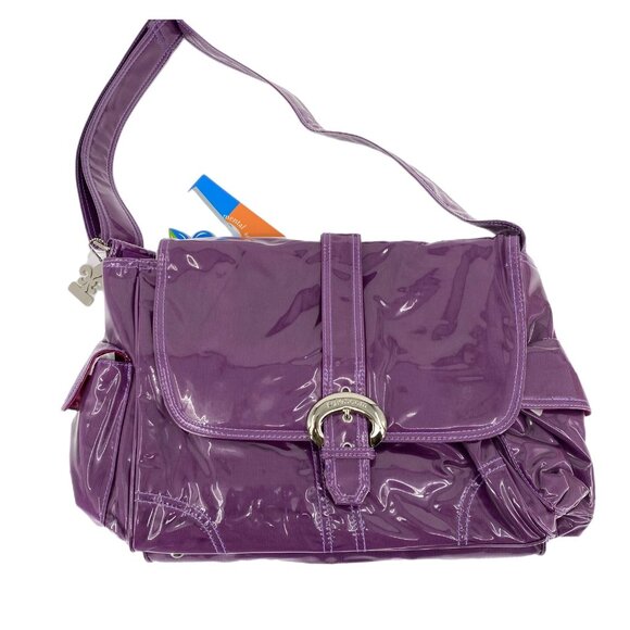 Kalencom New Orleans Purple Extra Large Diaper Bag | Pink Lining - Picture 1 of 8